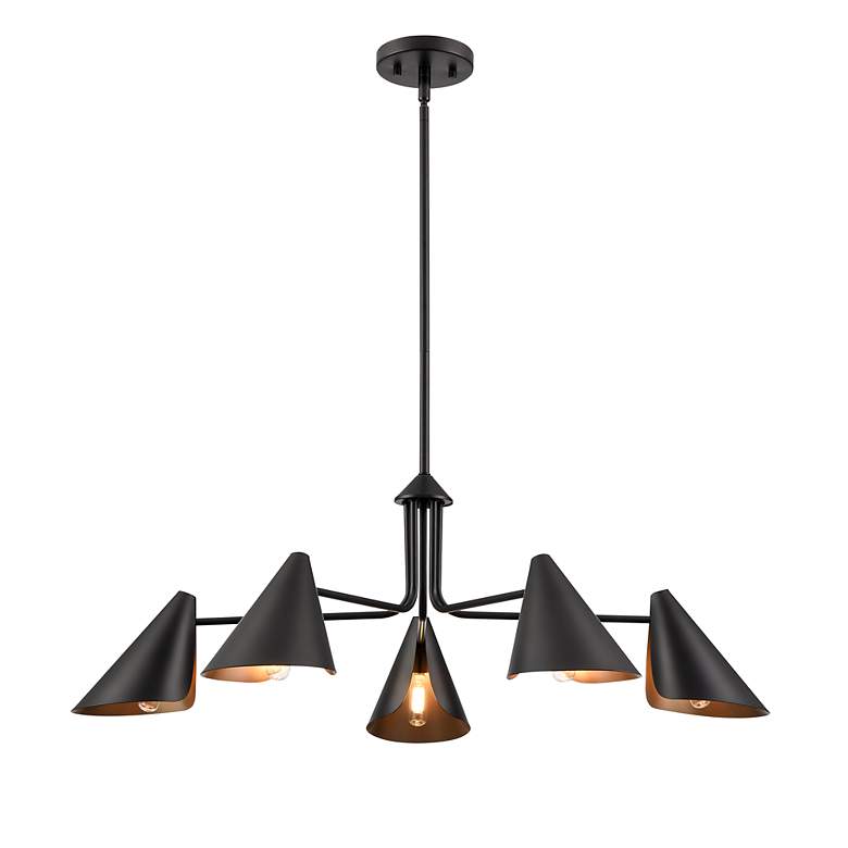 Image 4 Millennium Warhol Chandelier Ceiling Light Matte Black more views