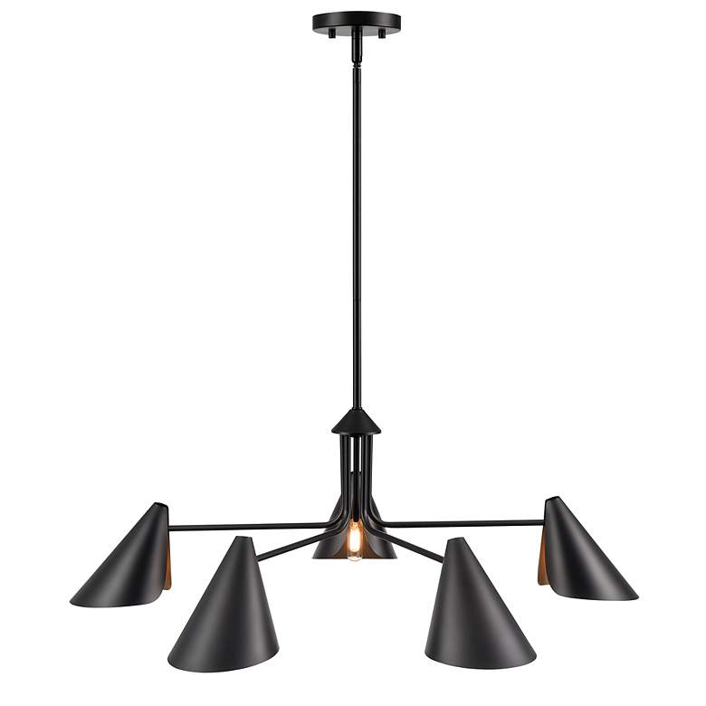 Image 6 Millennium Warhol Chandelier Ceiling Light Matte Black more views