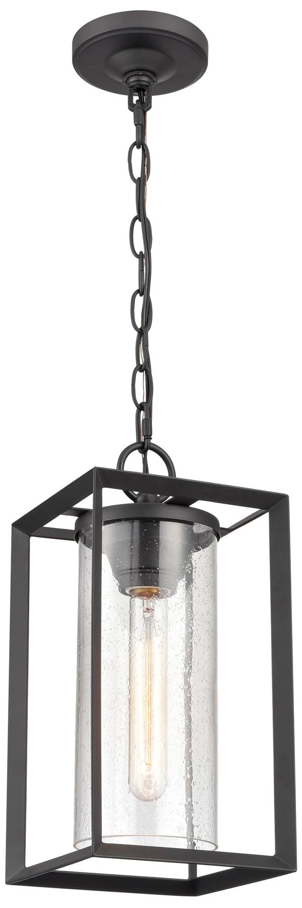 Millennium Wheatland 1-Lt 13.5" Powder Coated Black Outdoor Hanging Lantern