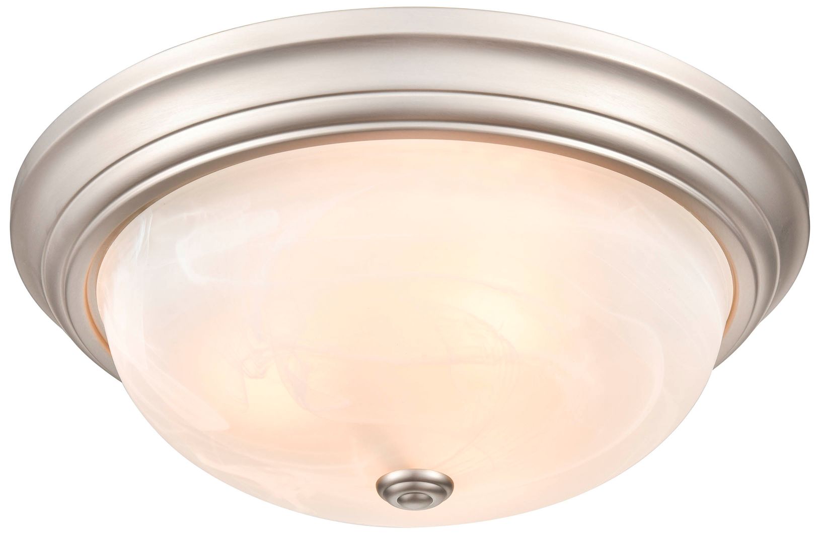 Millennium Whitton 3-Light 5.5" Satin Nickel Flush Mount with Glass Sh