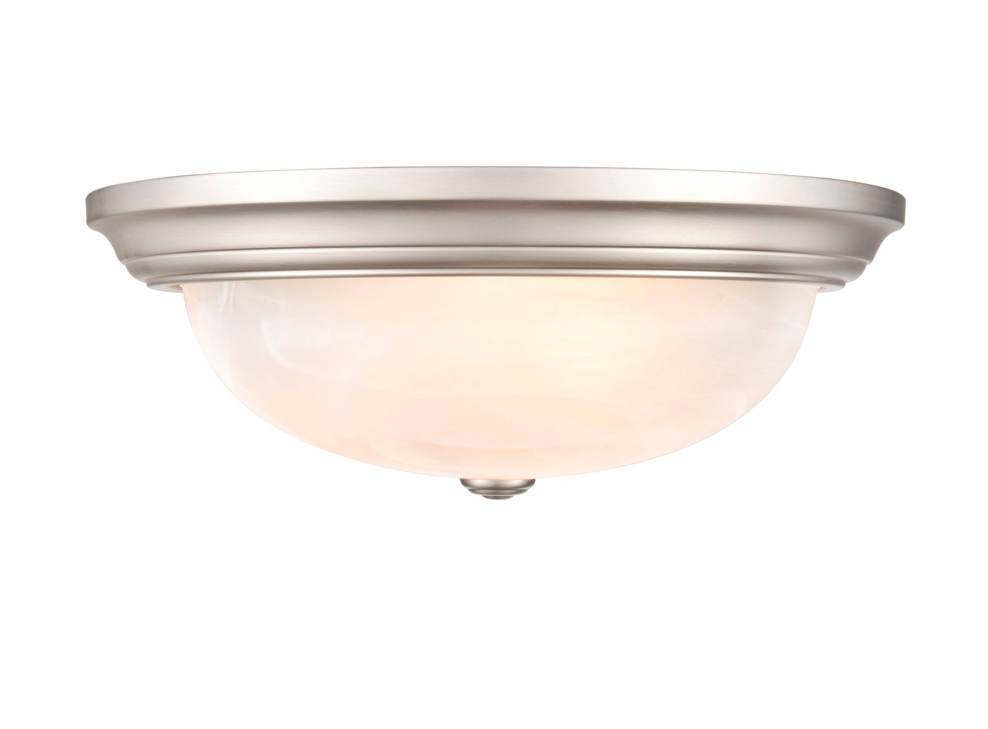 Image 3 Millennium Whitton 3-Light 5.5" Satin Nickel Flush Mount with Glass Sh more views