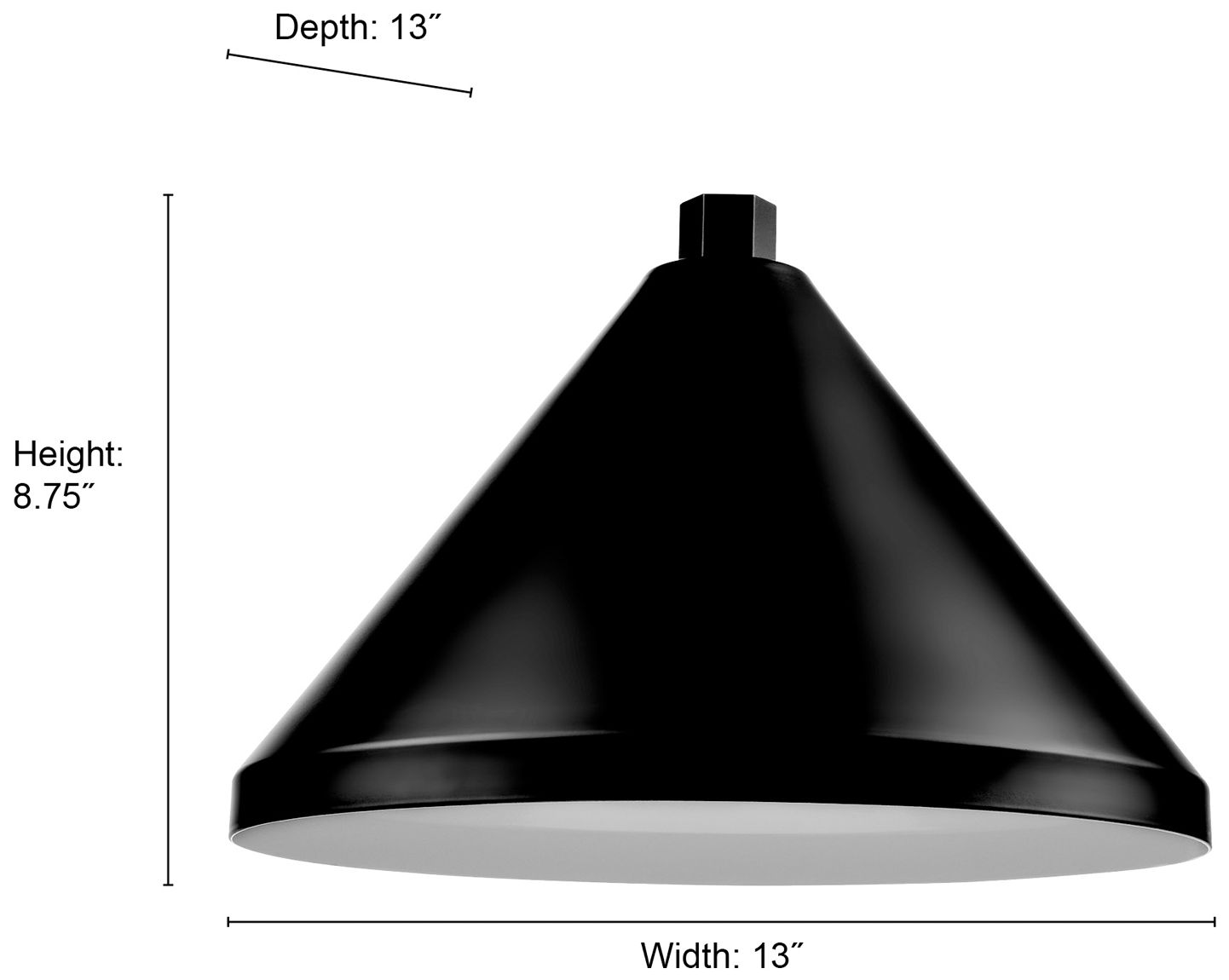 Image 4 Millennium Wide Cone Satin Black more views