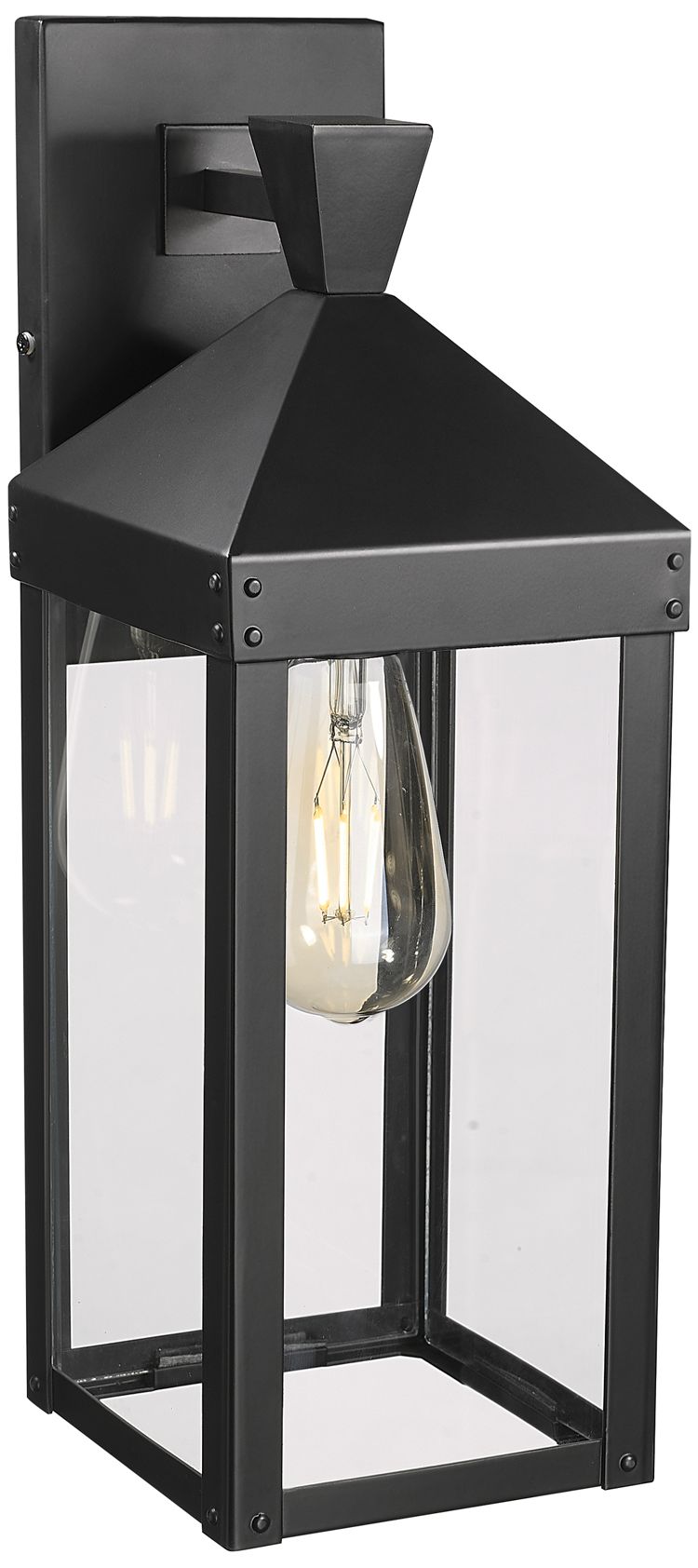 Millennium Yates 1-Light 17.25" Powder Coated Black Outdoor Wall Sconce