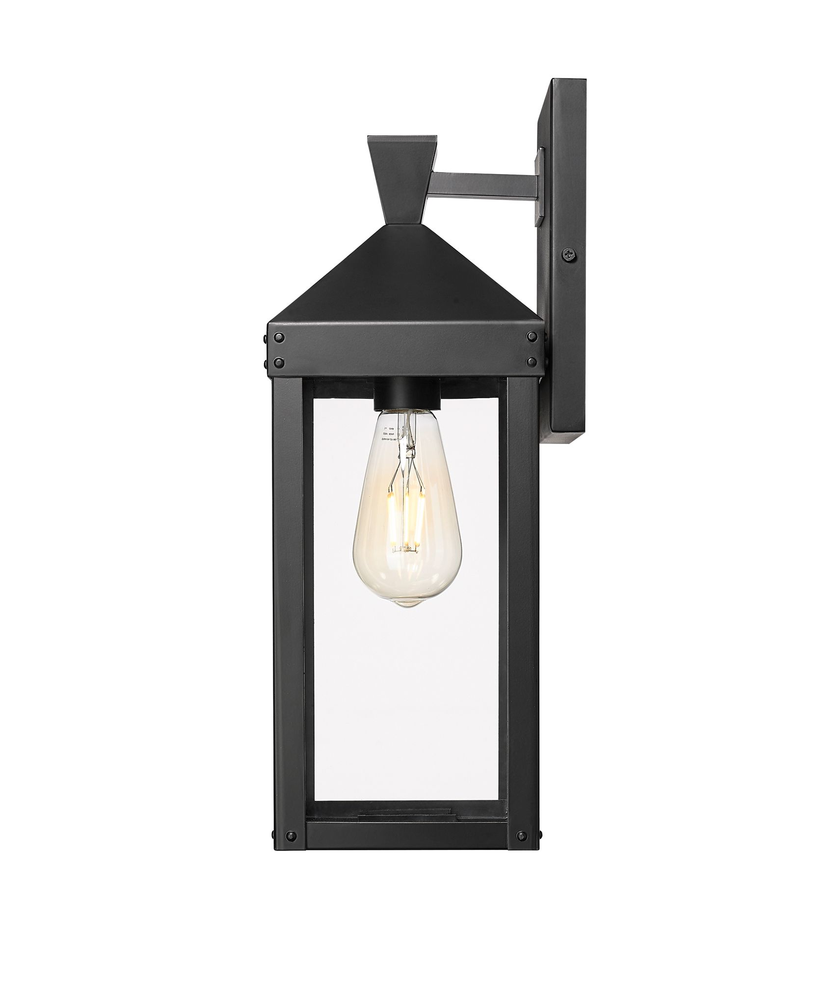Image 3 Millennium Yates 1-Light 17.25" Powder Coated Black Outdoor Wall Sconce more views