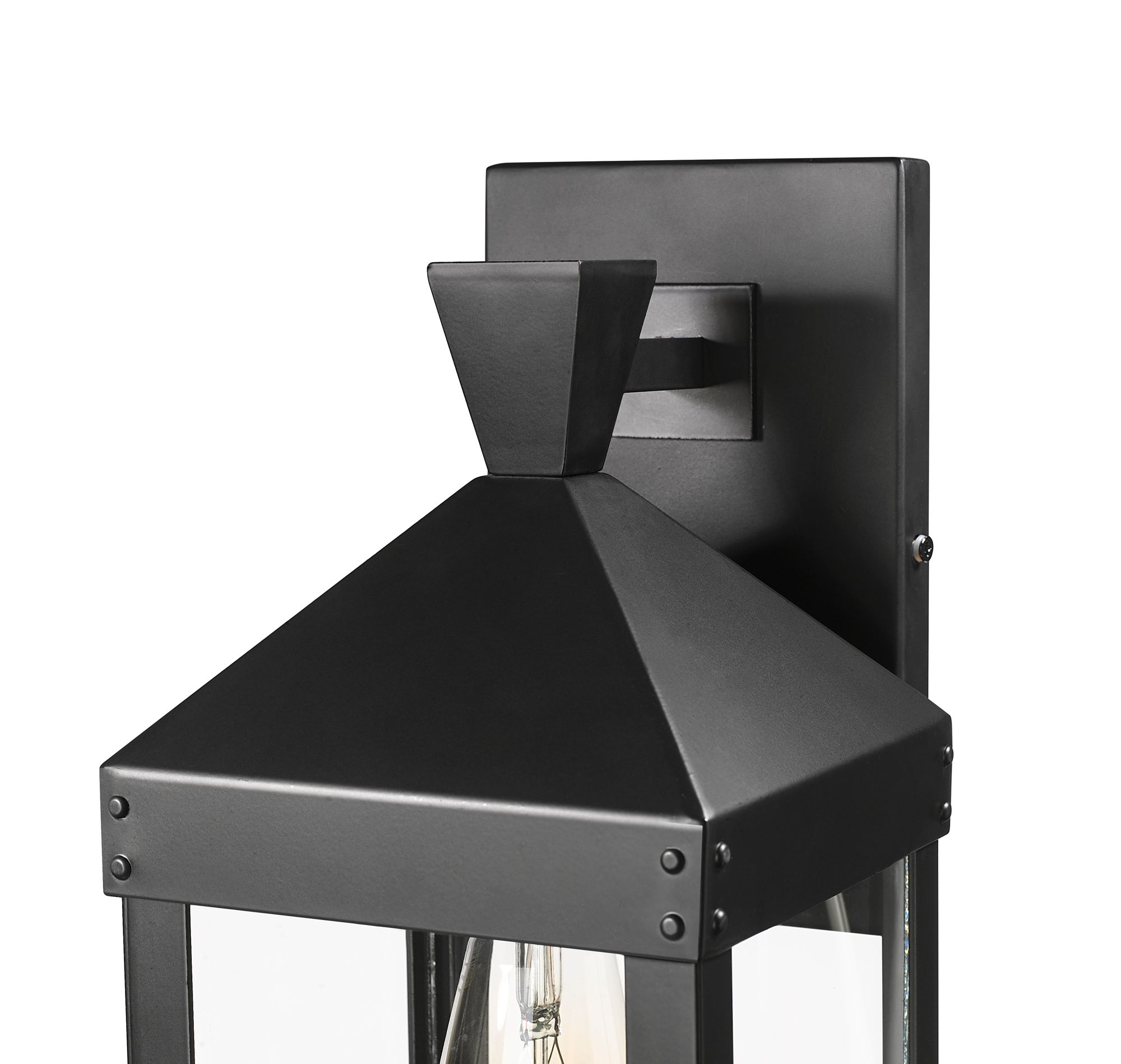 Image 4 Millennium Yates 1-Light 17.25" Powder Coated Black Outdoor Wall Sconce more views