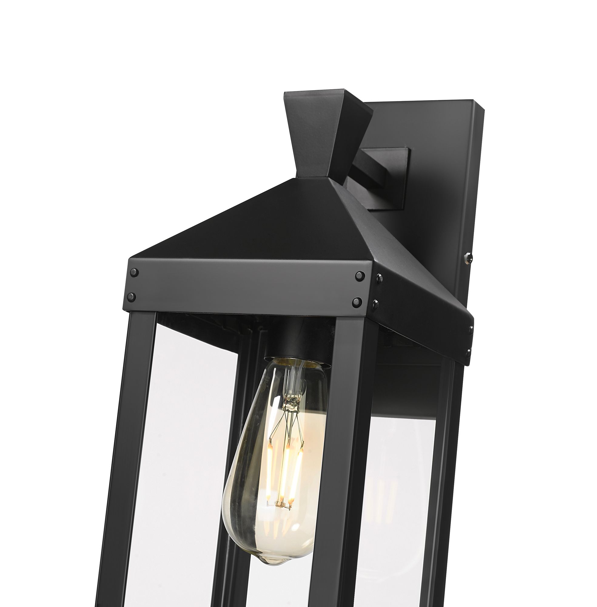 Image 5 Millennium Yates 1-Light 17.25" Powder Coated Black Outdoor Wall Sconce more views