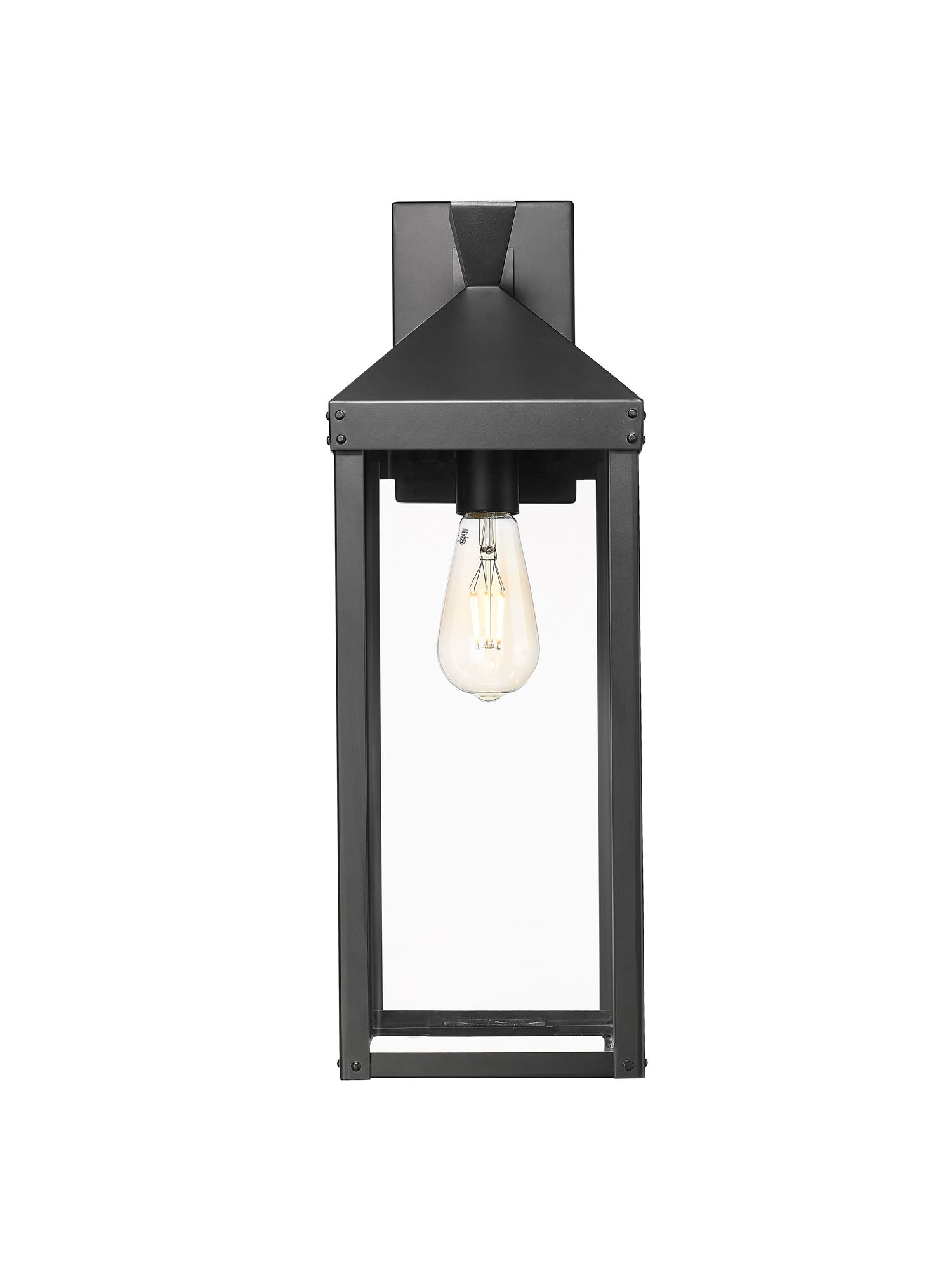 Thumbnail2 of Millennium Yates 1-Light 21.75" Powder Coated Black Outdoor Wall Sconce more views