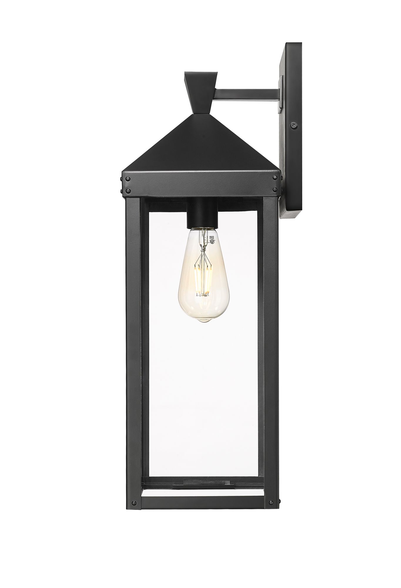 Thumbnail3 of Millennium Yates 1-Light 21.75" Powder Coated Black Outdoor Wall Sconce more views
