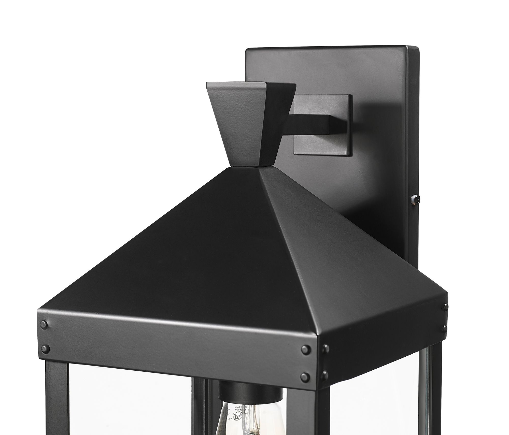 Thumbnail4 of Millennium Yates 1-Light 21.75" Powder Coated Black Outdoor Wall Sconce more views