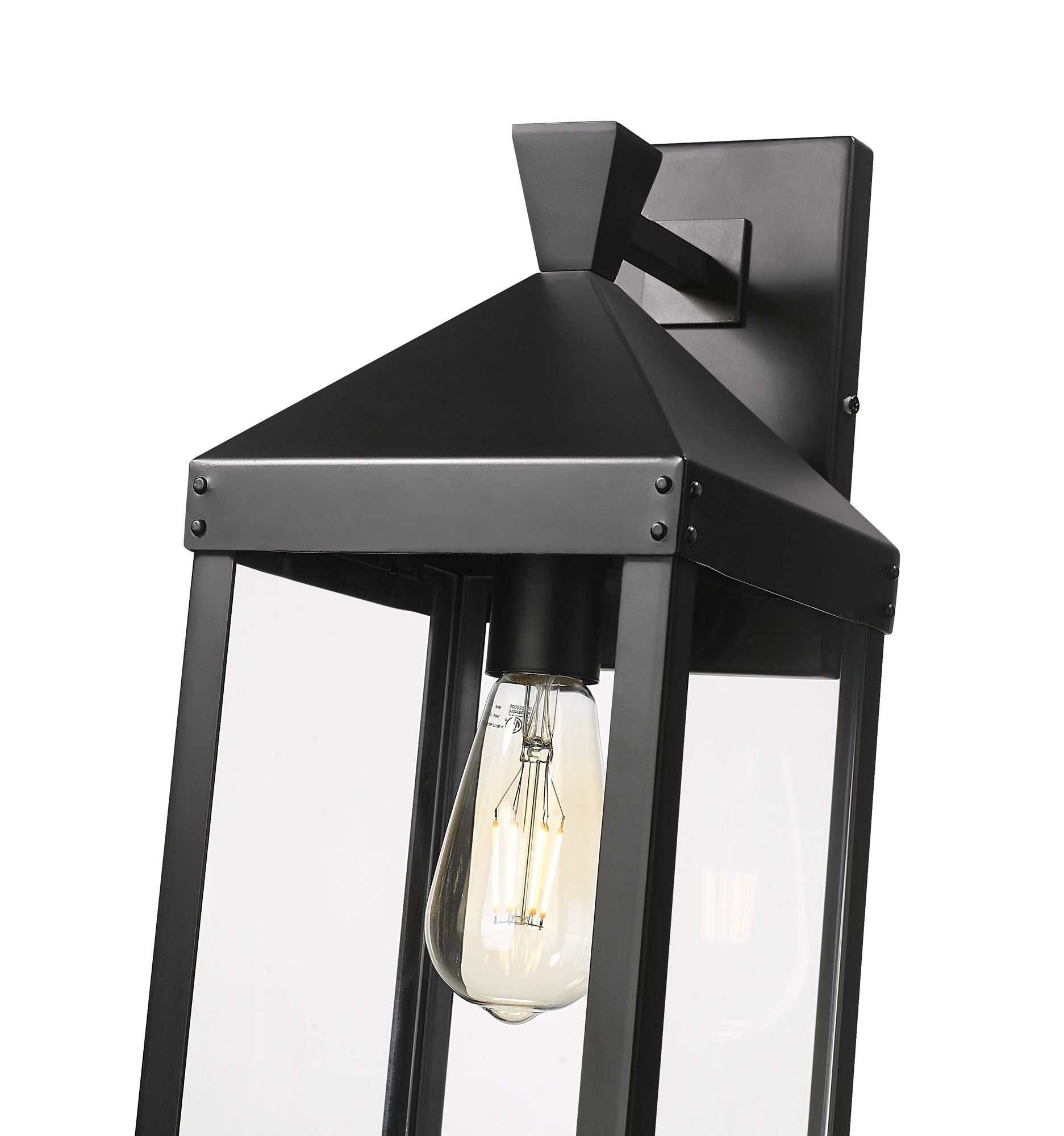Millennium Yates 1-Light 21.75" Powder Coated Black Outdoor Wall Sconce