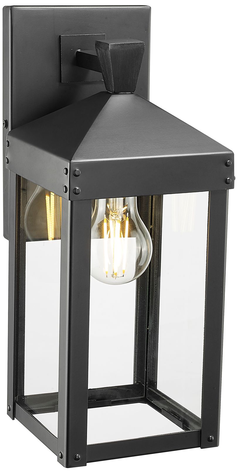 Millennium Yates 13.75" Powder Coated Black Outdoor Wall Sconce