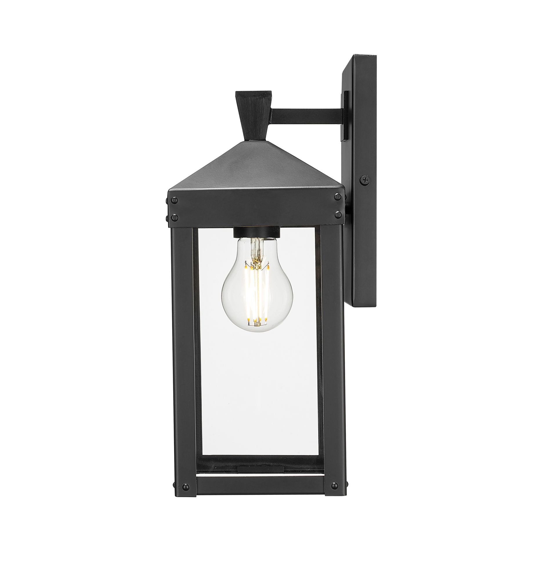 Image 3 Millennium Yates 13.75" Powder Coated Black Outdoor Wall Sconce more views