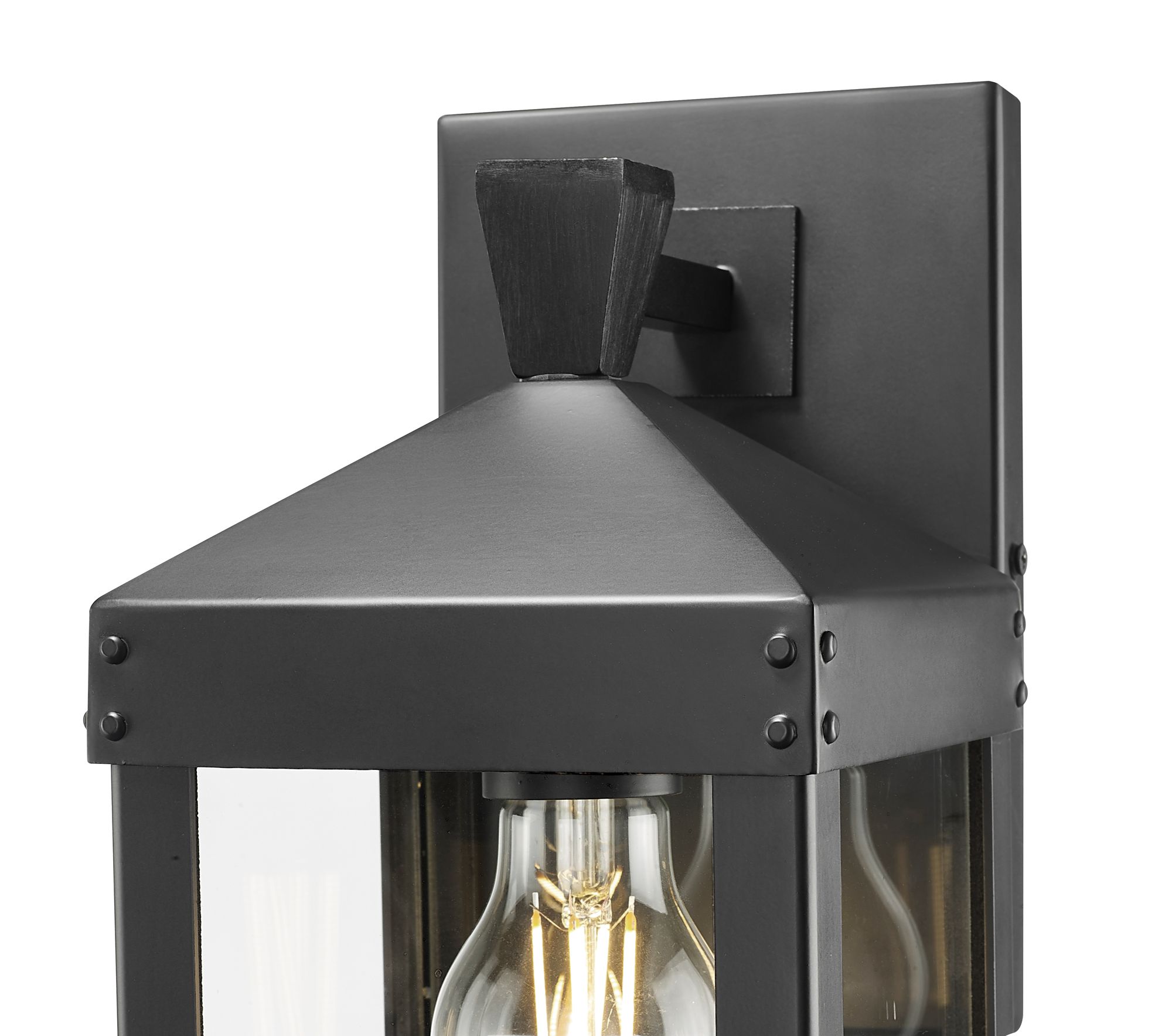 Image 4 Millennium Yates 13.75" Powder Coated Black Outdoor Wall Sconce more views