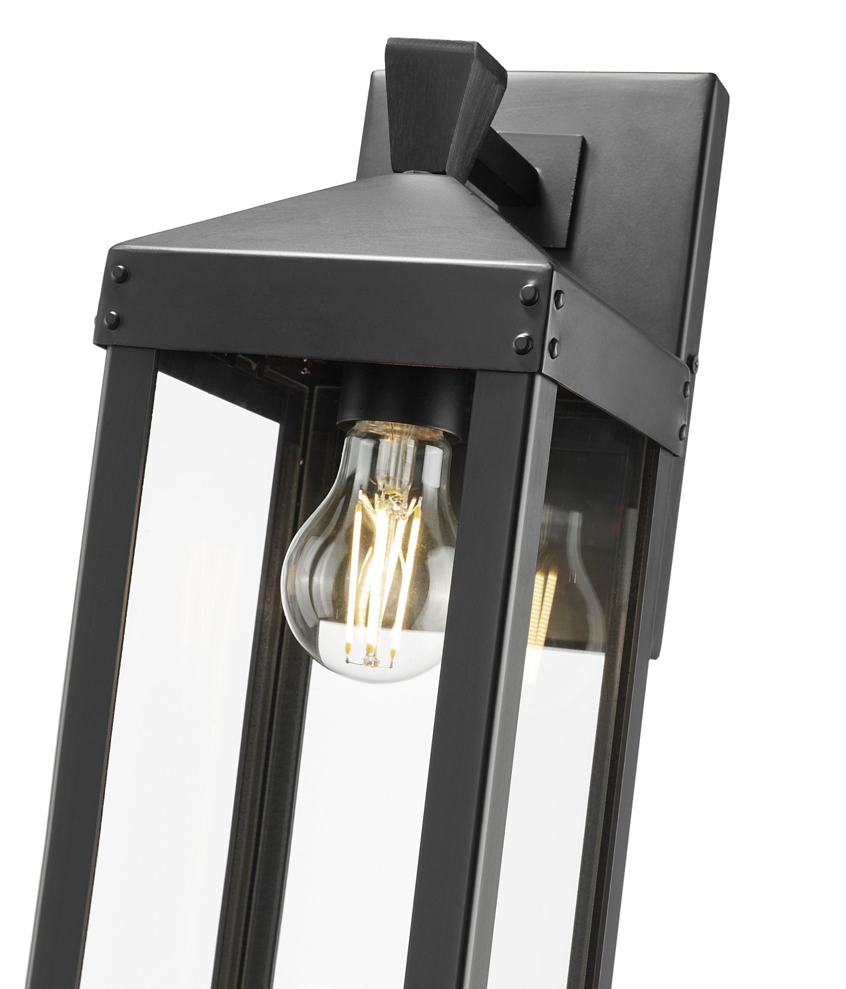 Image 5 Millennium Yates 13.75" Powder Coated Black Outdoor Wall Sconce more views
