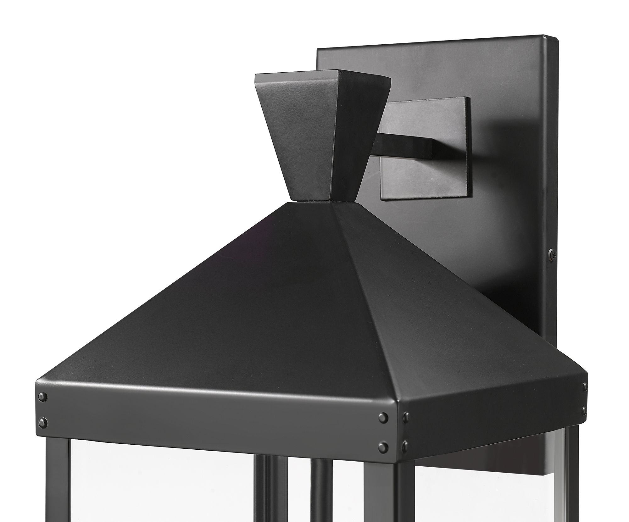 Image 4 Millennium Yates 3-Light 26" Powder Coated Black Outdoor Wall Sconce more views