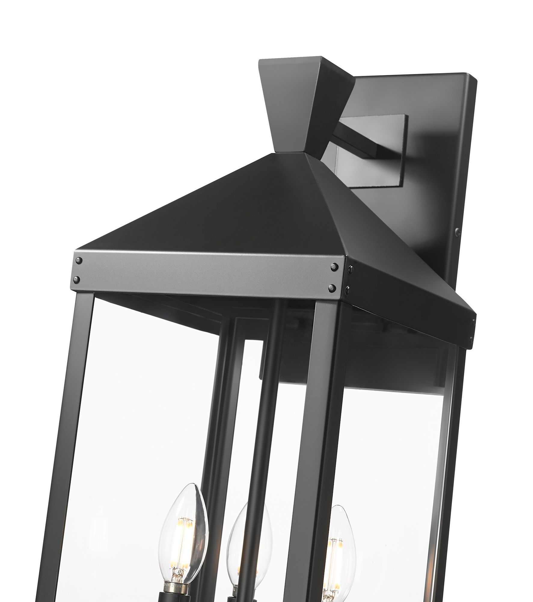 Image 5 Millennium Yates 3-Light 26" Powder Coated Black Outdoor Wall Sconce more views