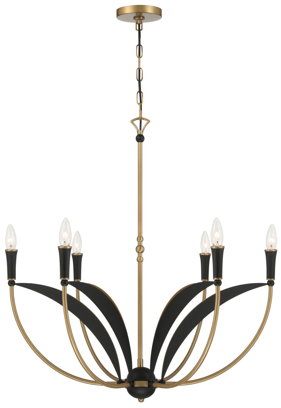 Image 2 Miller 28 1/4" Wide Legacy Brass 6-Light Island Chandelier more views