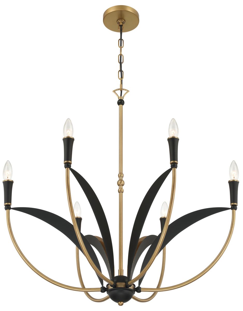Image 7 Miller 28 1/4" Wide Legacy Brass 6-Light Island Chandelier more views