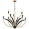 Miller 35 1/2"W Legacy Brass and Black 9-Light Chandelier