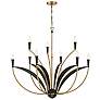 2_Miller 35 1/2"W Legacy Brass and Black 9-Light Chandelier more views