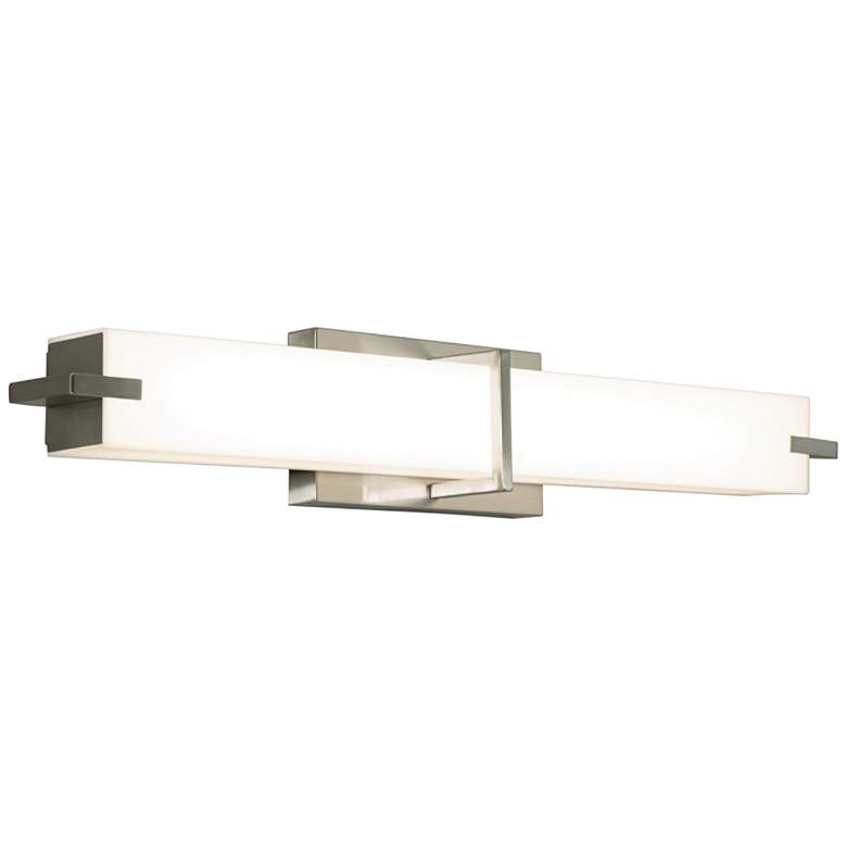 Image 1 Miller 35 3/4 inch Wide Satin Nickel LED Bath Light