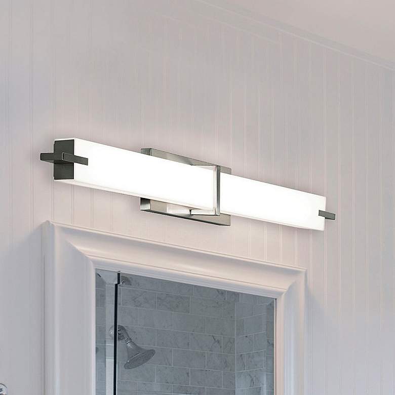 Image 1 Miller 36" Wide Black LED Vanity Bath Light