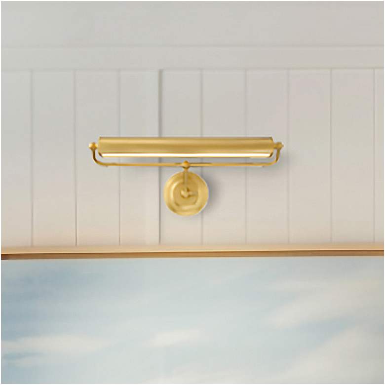Image 1 Miller Integrated LED Aged Brass Sconce