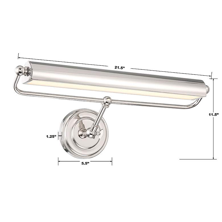 Image 7 Miller Integrated LED Polished Nickel Sconce more views
