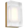 Milley 7" High Aged Brass LED Wall Sconce