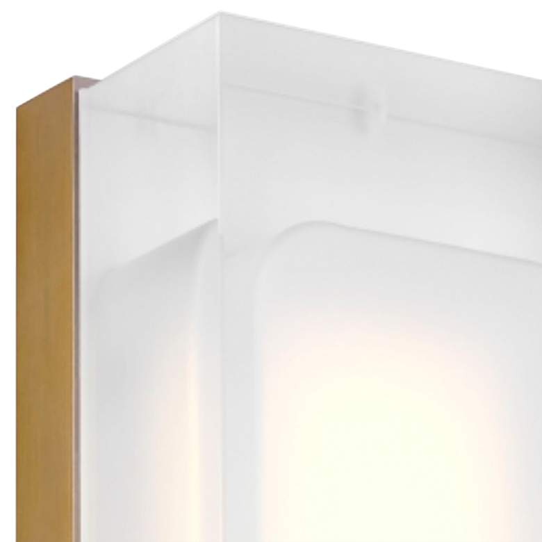 Image 3 Milley 7" High Aged Brass LED Wall Sconce more views