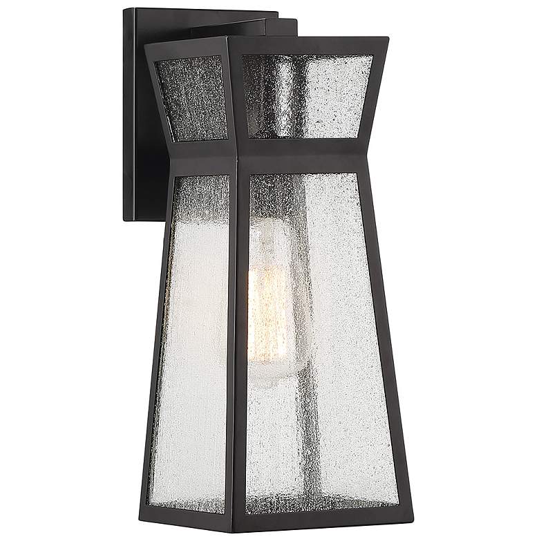 Image 1 Millford 1-Light Outdoor Wall Lantern in Matte Black