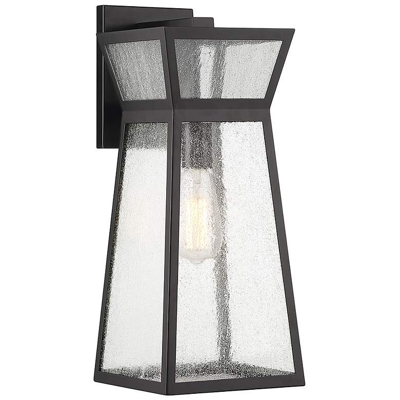 Image 1 Millford 1-Light Outdoor Wall Lantern in Matte Black