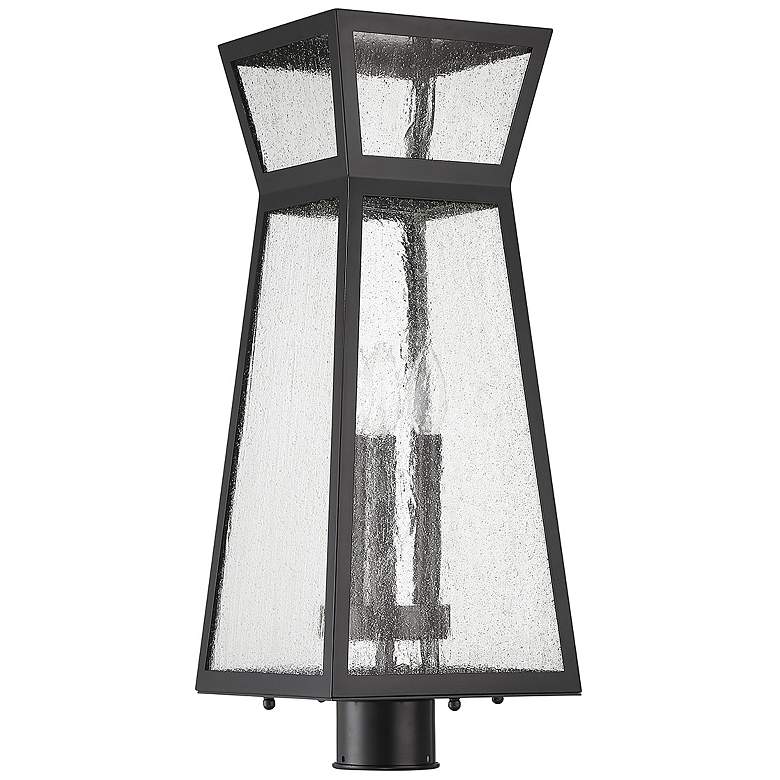 Image 2 Millford 3-Light Outdoor Post Lantern in Matte Black more views