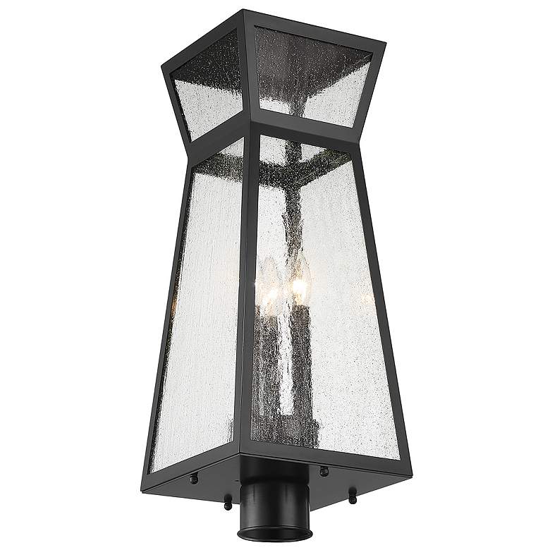 Image 3 Millford 3-Light Outdoor Post Lantern in Matte Black more views