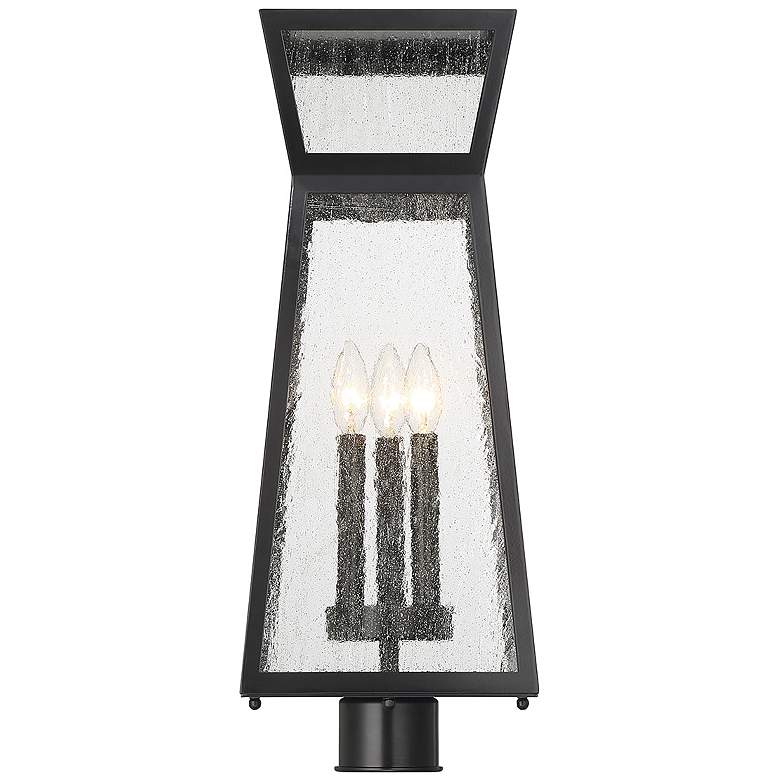 Image 4 Millford 3-Light Outdoor Post Lantern in Matte Black more views
