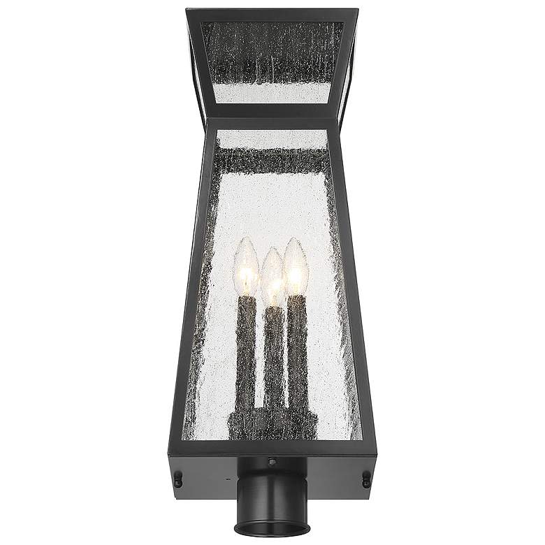 Image 5 Millford 3-Light Outdoor Post Lantern in Matte Black more views