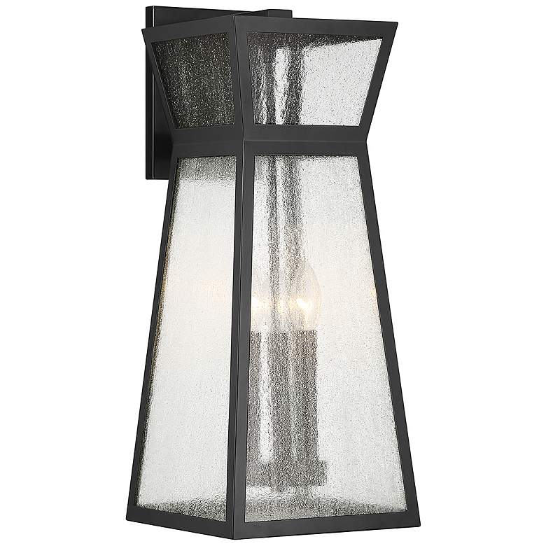 Image 1 Millford 3-Light Outdoor Wall Lantern in Matte Black
