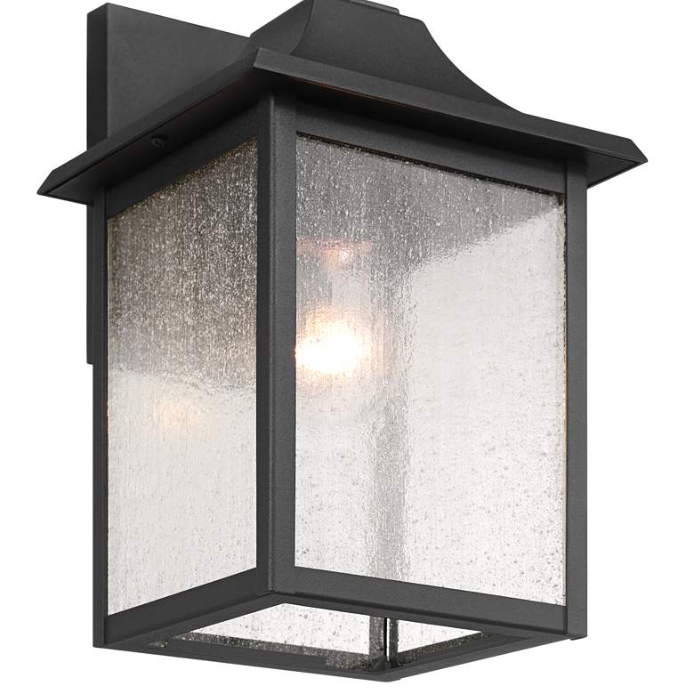 Image 4 Millicent 13" High Sand Black Outdoor Wall Lantern Light Set of 2 more views