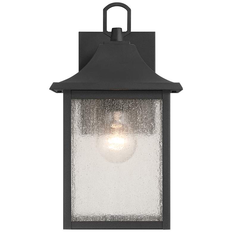 Image 6 Millicent 13" High Sand Black Outdoor Wall Lantern Light Set of 2 more views