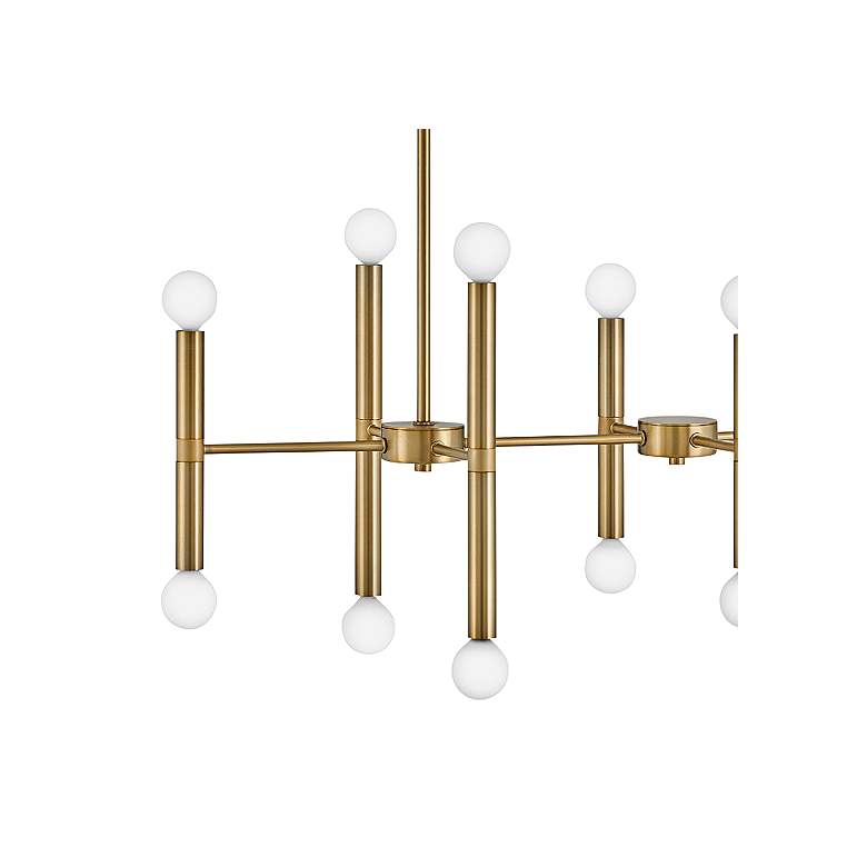 Image 3 Millie 39" Wide Lacquered Brass 16-Light Linear Pendant more views
