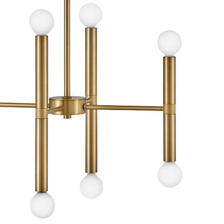 Image 4 Millie 39" Wide Lacquered Brass 16-Light Linear Pendant more views
