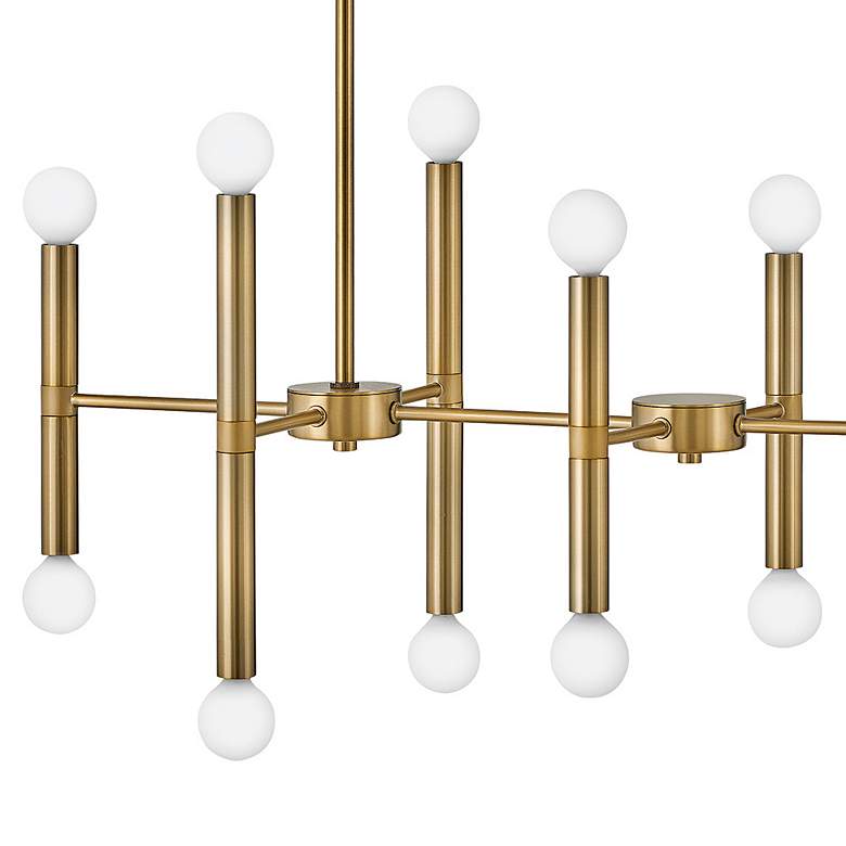Image 5 Millie 39" Wide Lacquered Brass 16-Light Linear Pendant more views