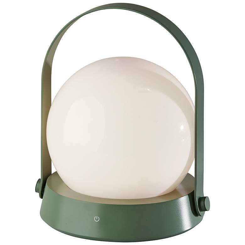 Image 1 Millie 8 1/4"H Sage Green LED Accent Table Lamp w/ USB Port