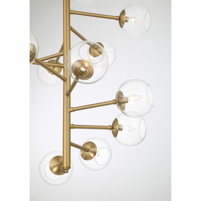 Image 5 Millikan 38 3/4" Wide Signature Brass 15-Light Pendant more views
