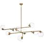 2_Millikan 64" Wide Signature Brass 9-Light Pendant more views