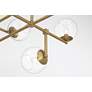 4_Millikan 64" Wide Signature Brass 9-Light Pendant more views