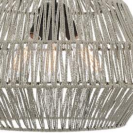 Image3 of Millinor 20" Wide Gray Rope 3-Light Pendant more views