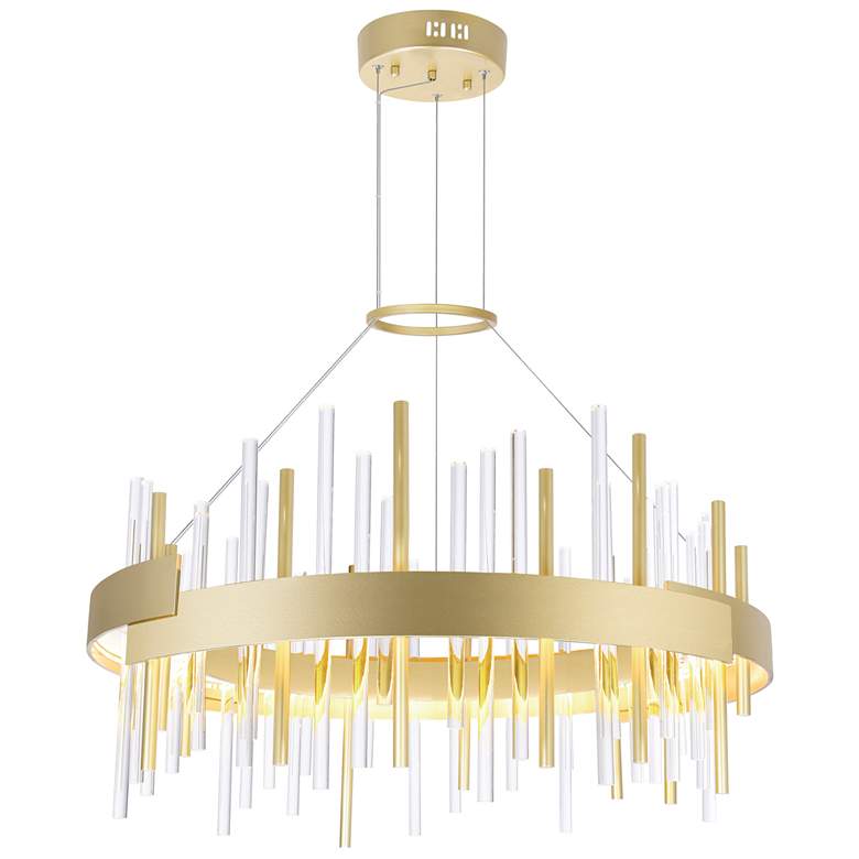 Image 1 Millipede 26 in LED Satin Gold Chandelier