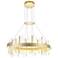 Millipede 32" Wide Satin Gold LED Ring Chandelier