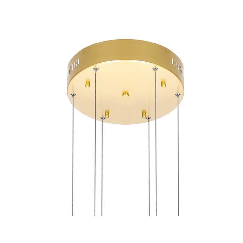 Image 2 Millipede 32" Wide Satin Gold LED Ring Chandelier more views